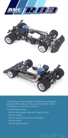 製品補足1: ＡＲＣ　Ｒ８．３　１／８ＧＰレーシングキット
