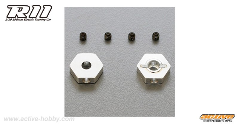 画像1: アルミ・HEXハブ -0.75mmオフセットハブ（2コ）