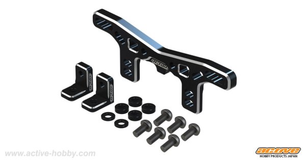 画像2: TT-02TYPE-S対応 アルミ・フロントダンパーステー (2)